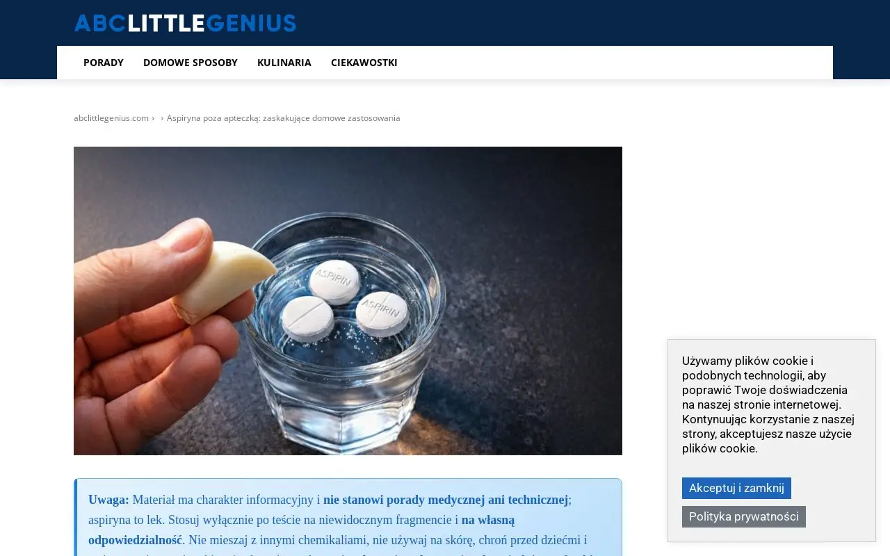 Landing page screenshot