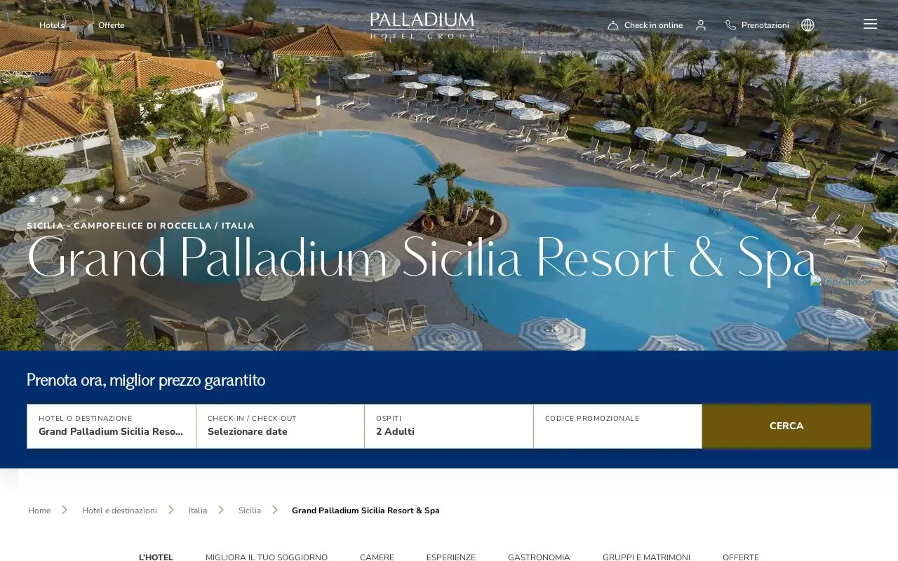 Landing page screenshot
