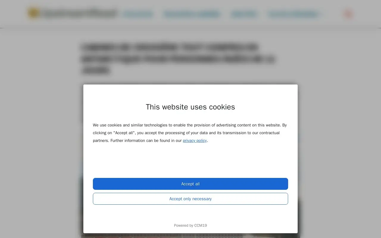 Landing page screenshot