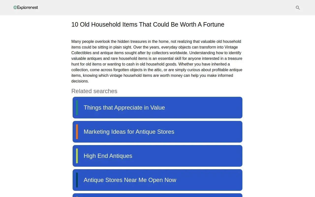 Landing page screenshot