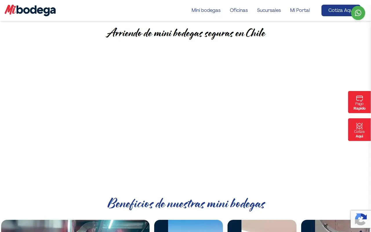 Landing page screenshot