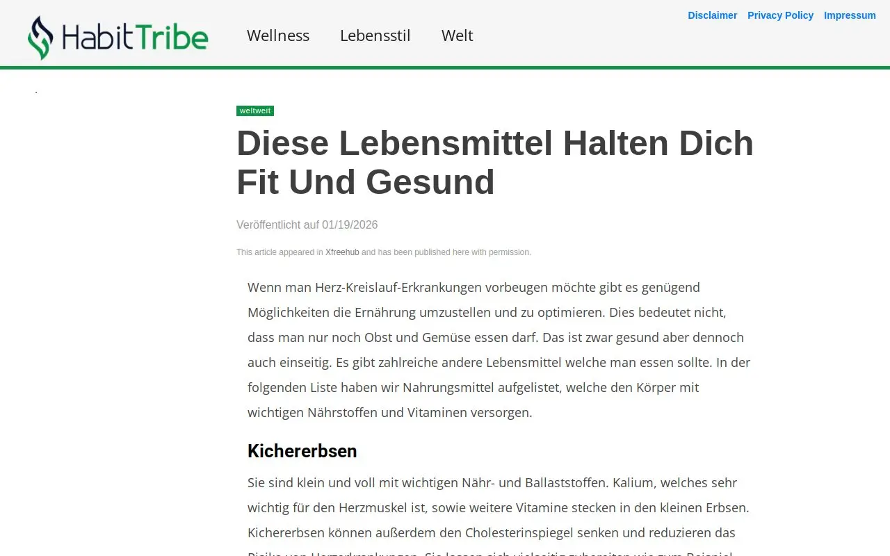 Landing page screenshot