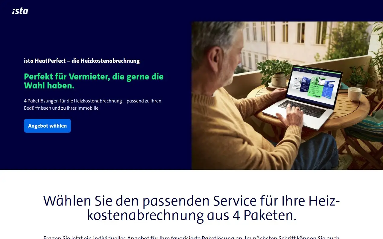 Landing page screenshot