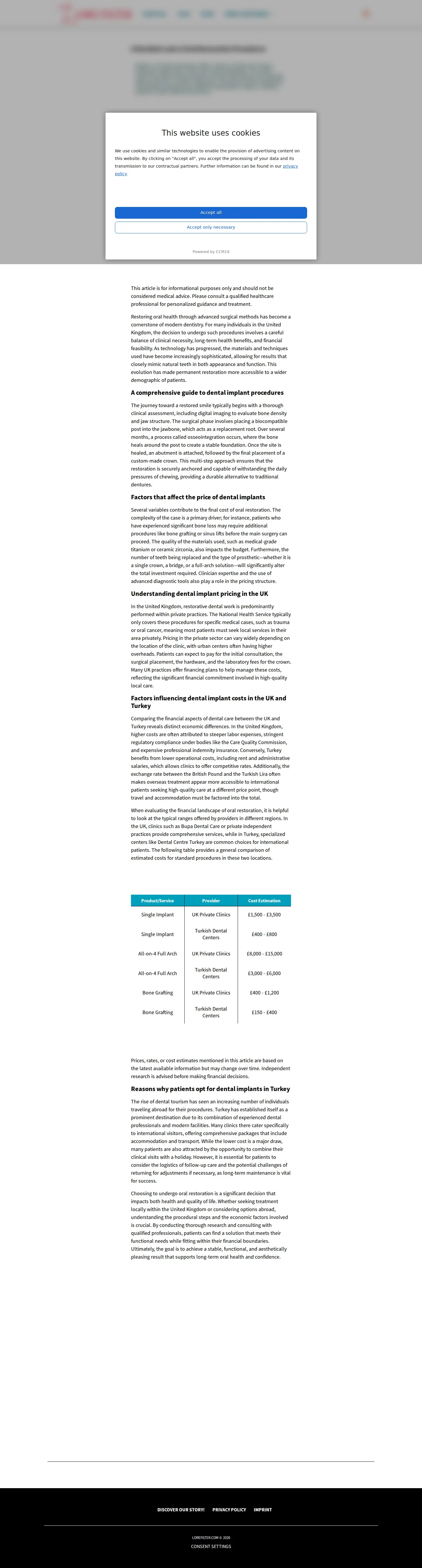 Landing page screenshot