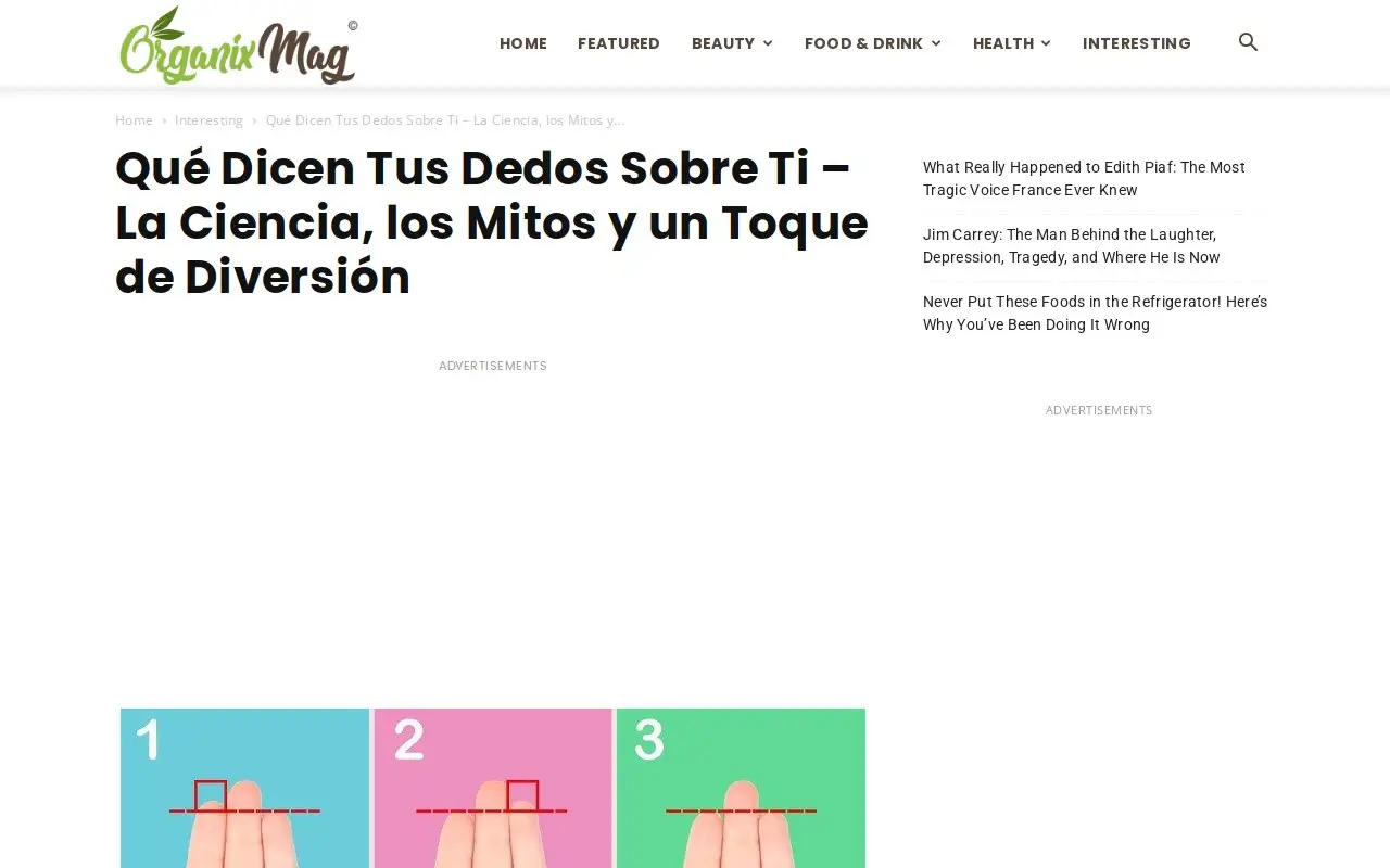 Landing page screenshot