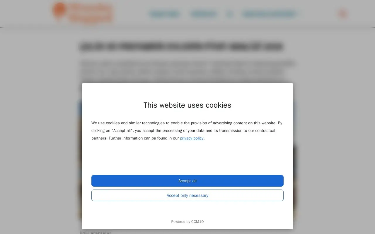 Landing page screenshot