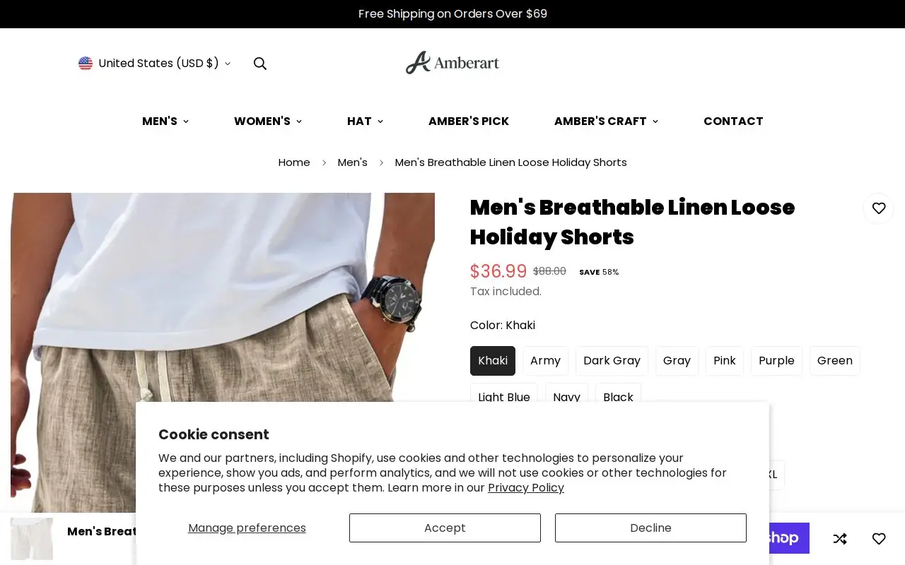 Landing page screenshot