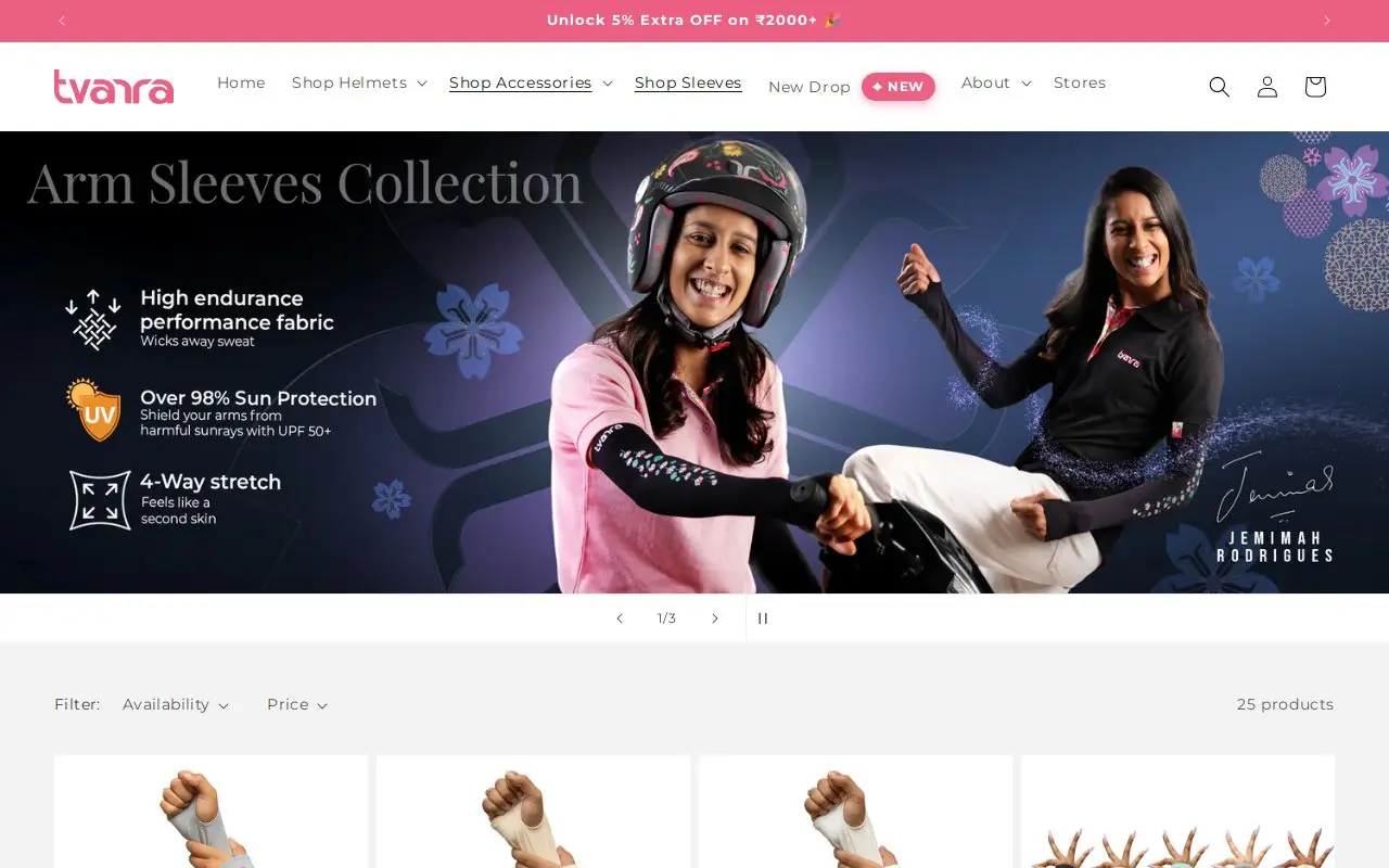 Landing page screenshot