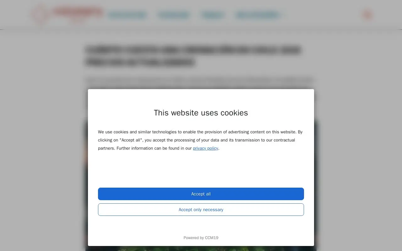 Landing page screenshot