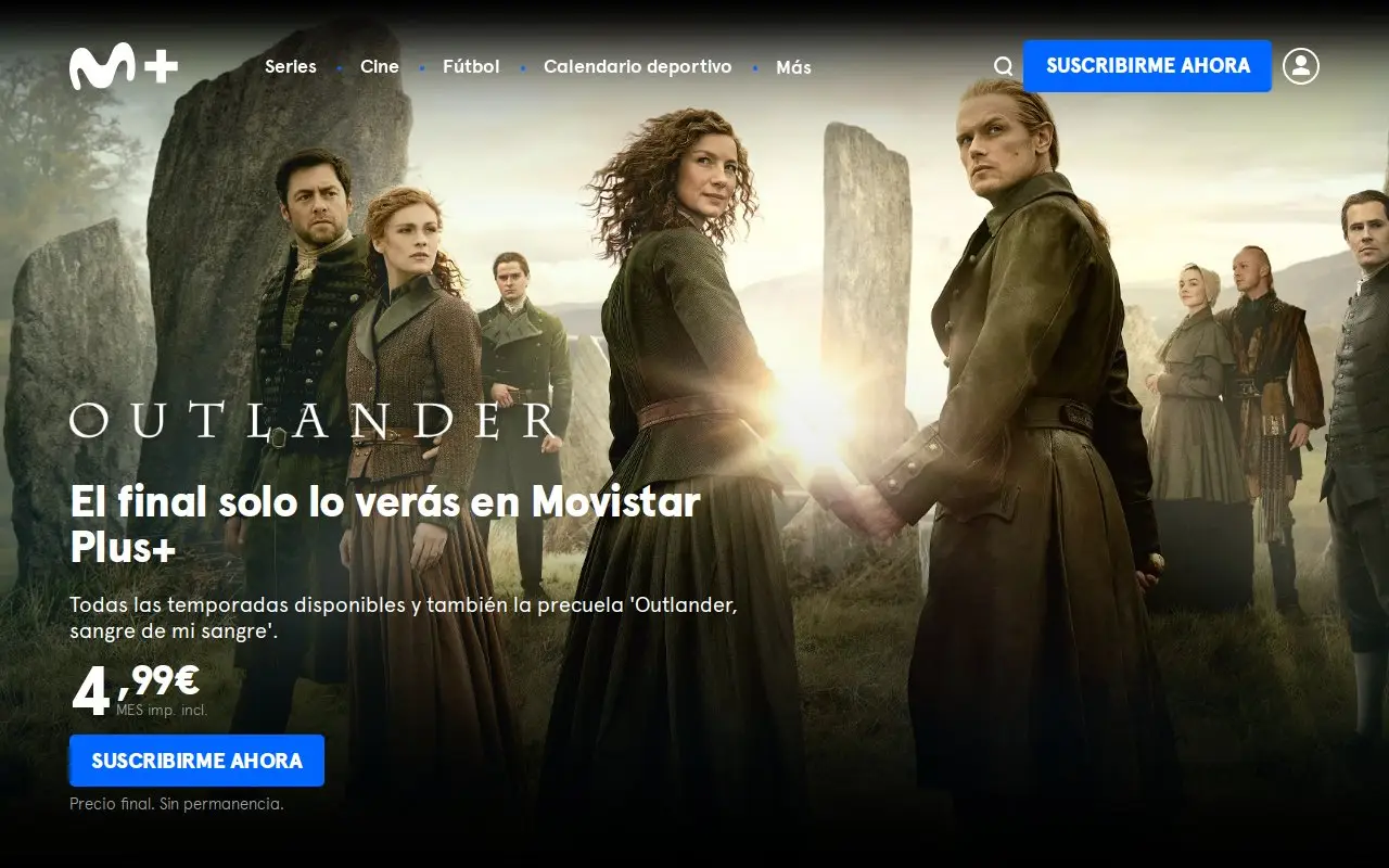 Landing page screenshot