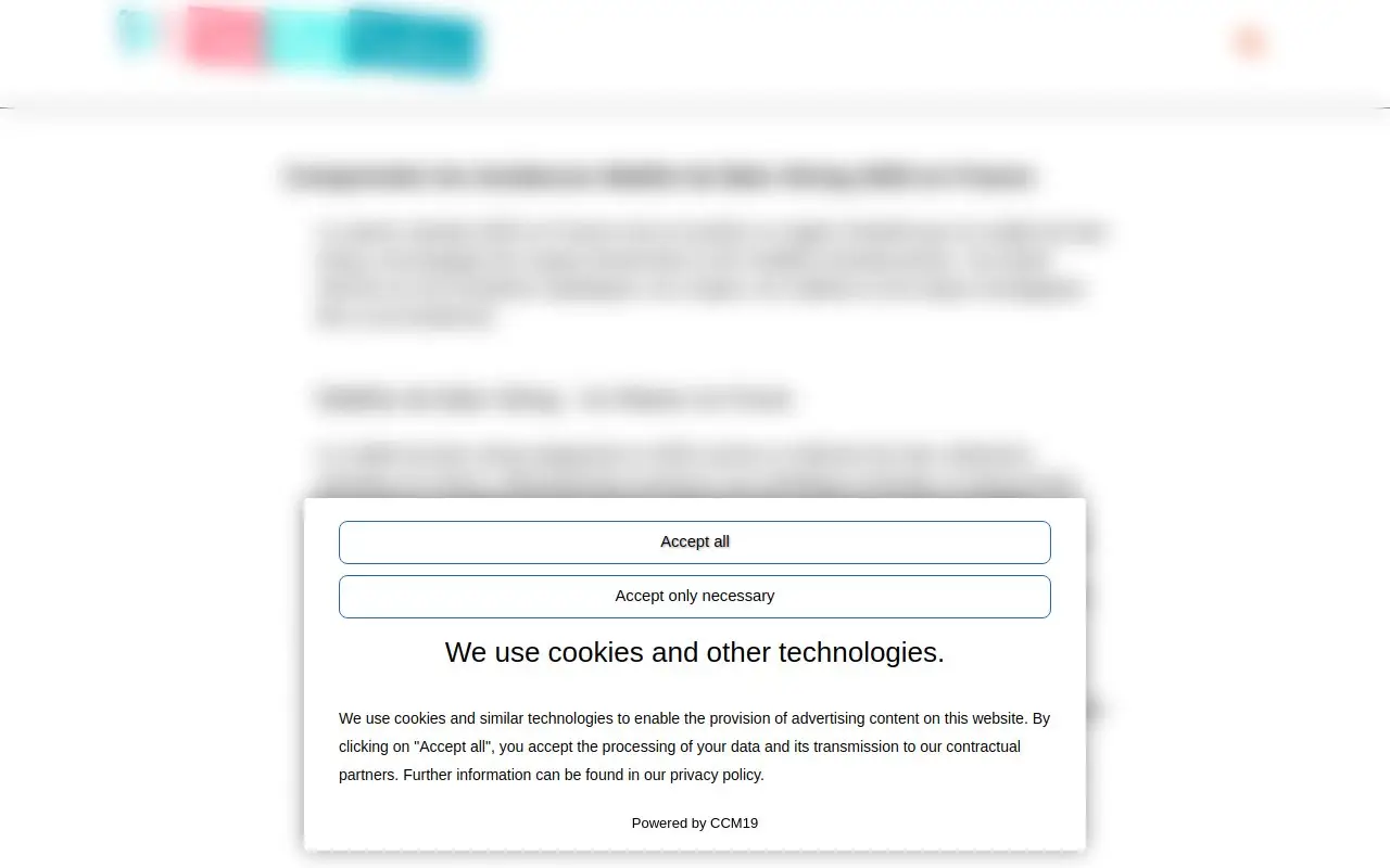 Landing page screenshot