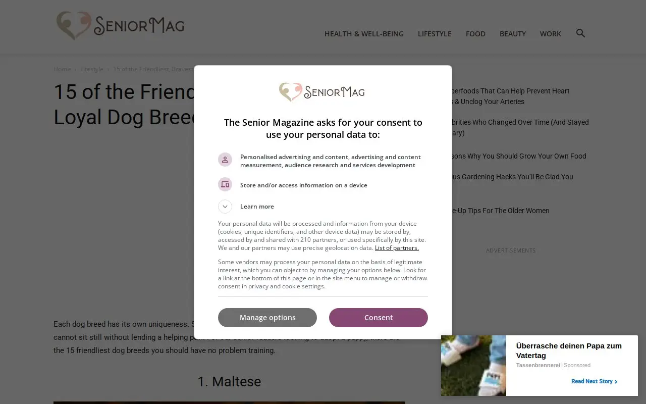 Landing page screenshot
