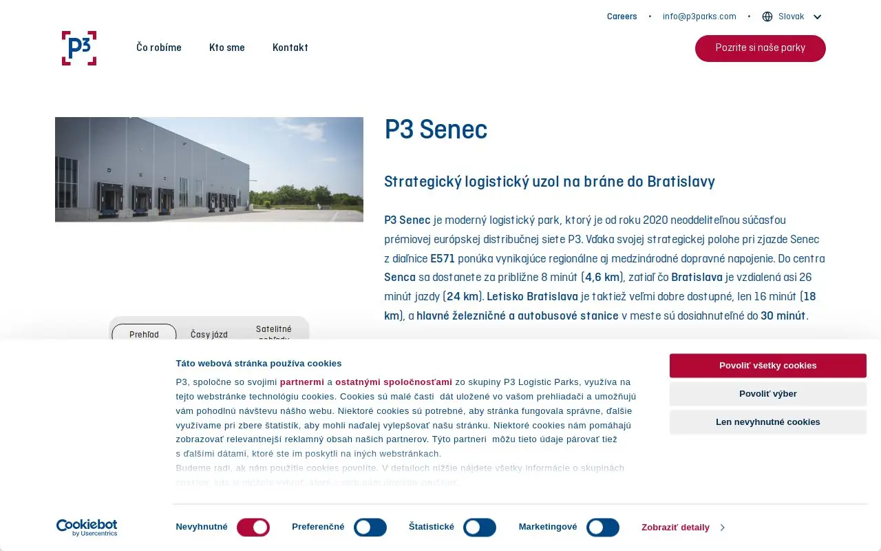 Landing page screenshot
