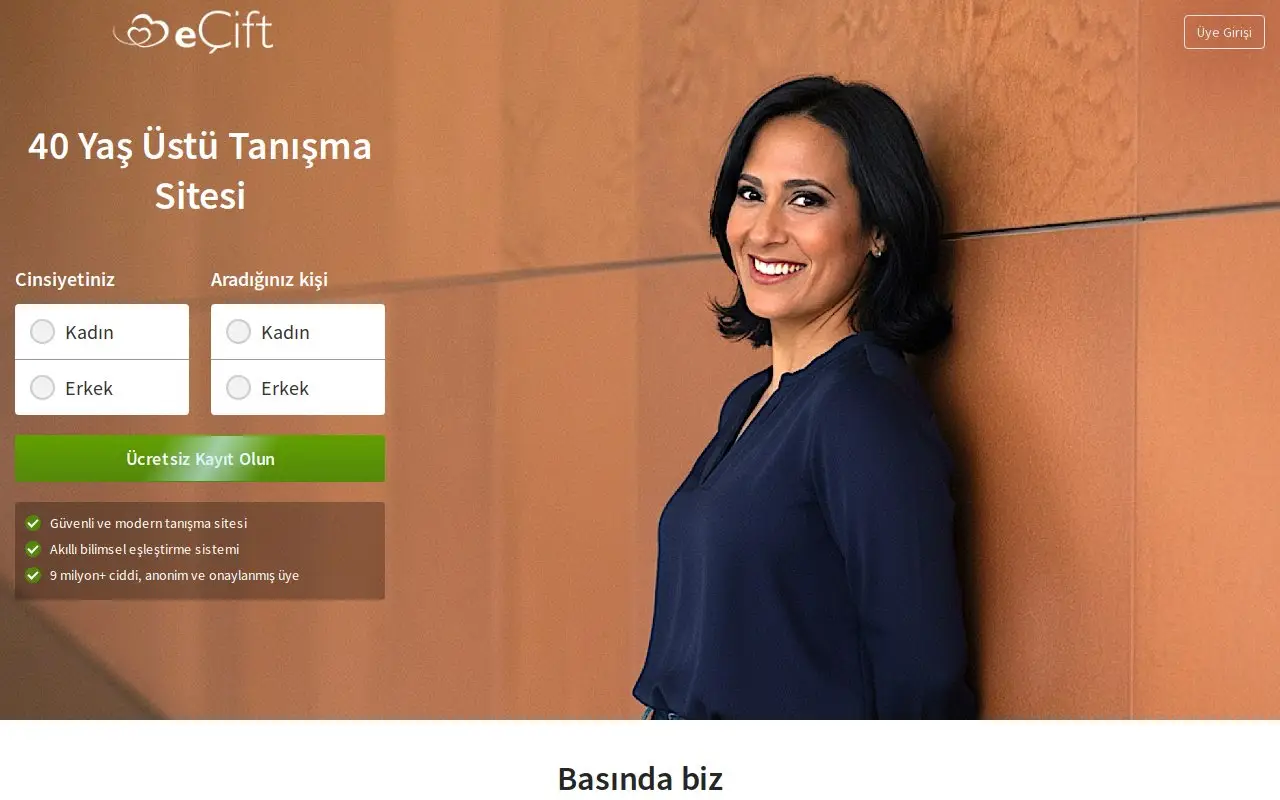 Landing page screenshot