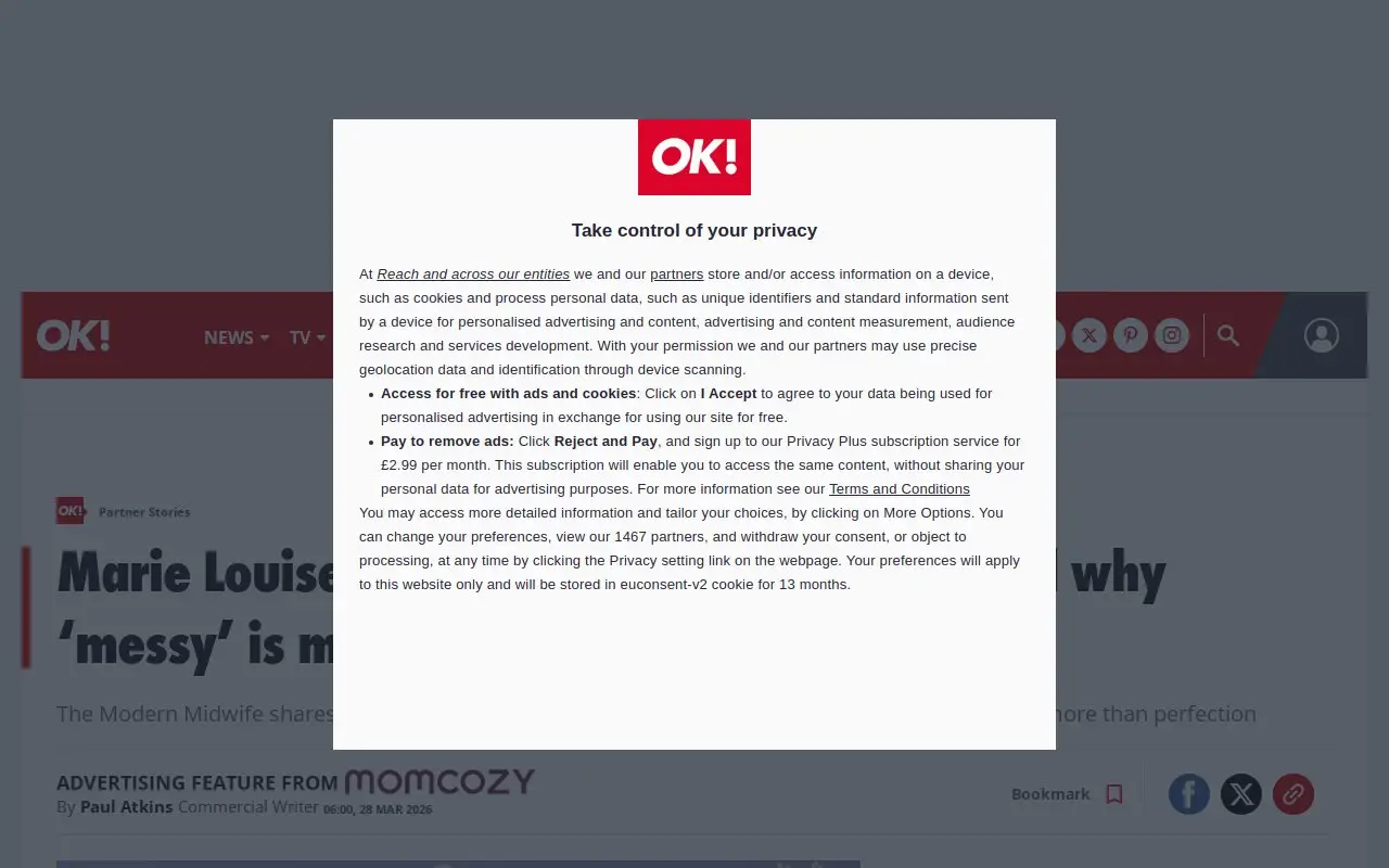 Landing page screenshot