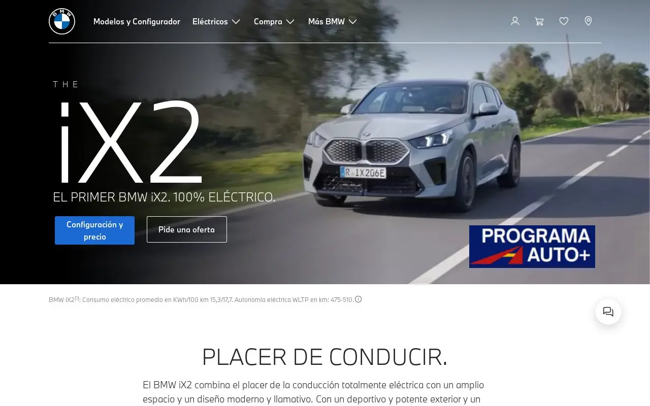 Landing page screenshot