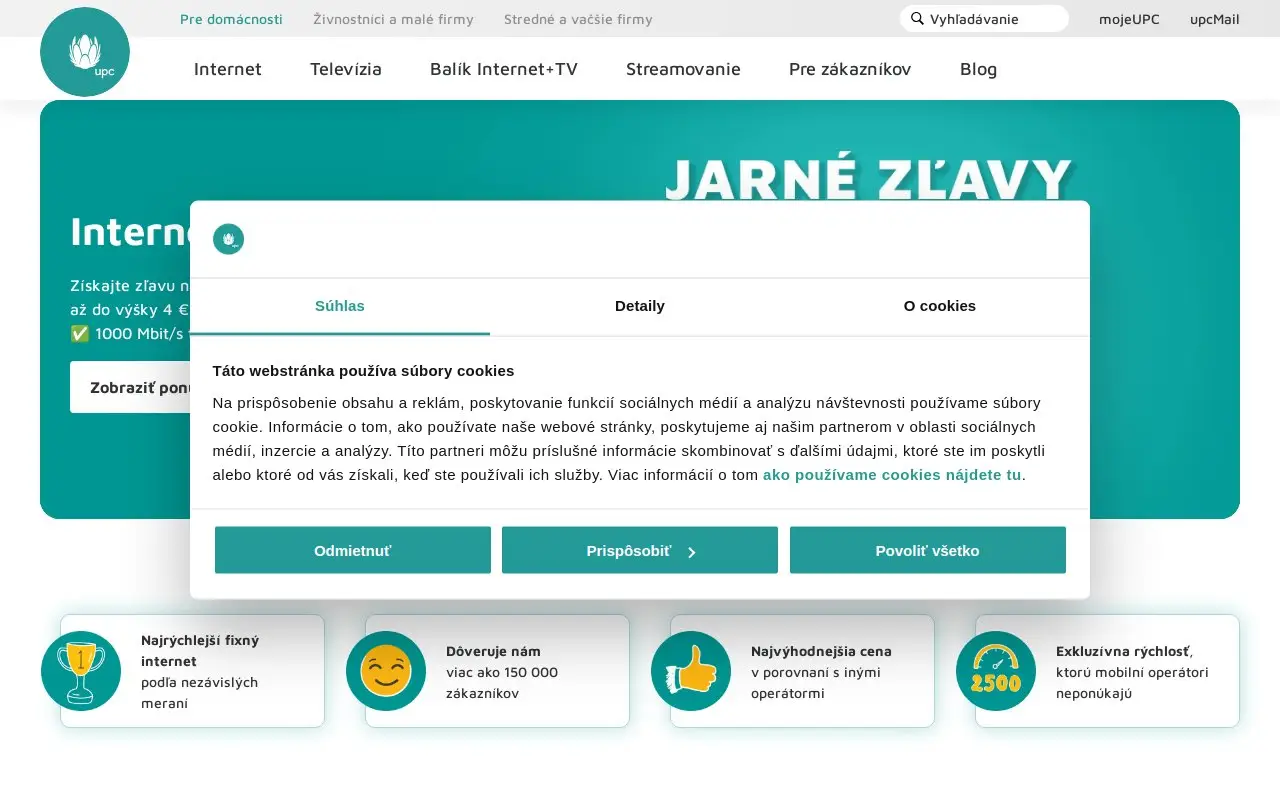 Landing page screenshot