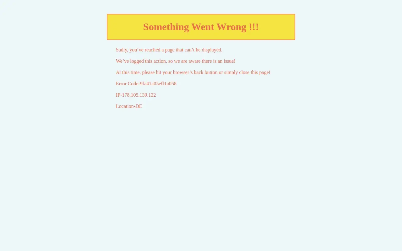 Landing page screenshot