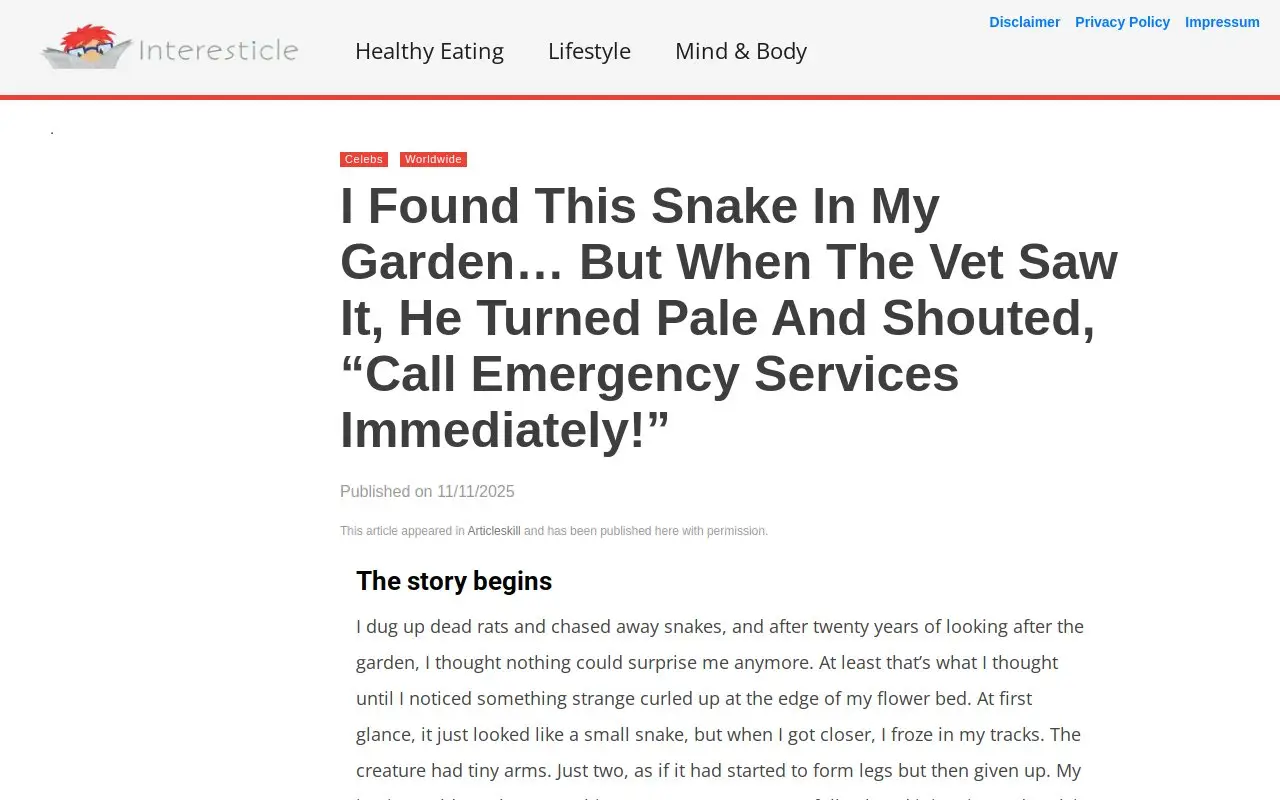 Landing page screenshot