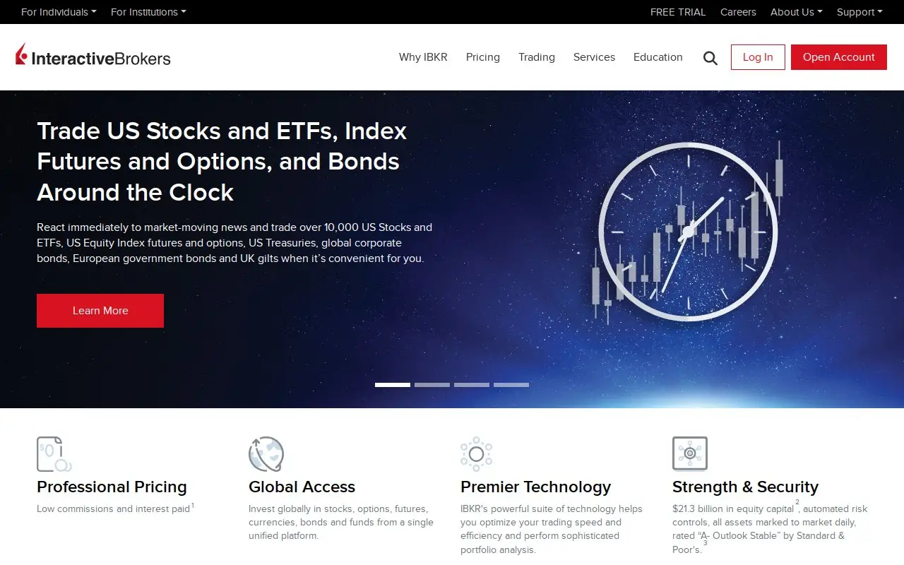 Landing page screenshot