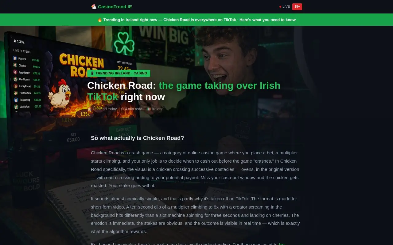 Landing page screenshot