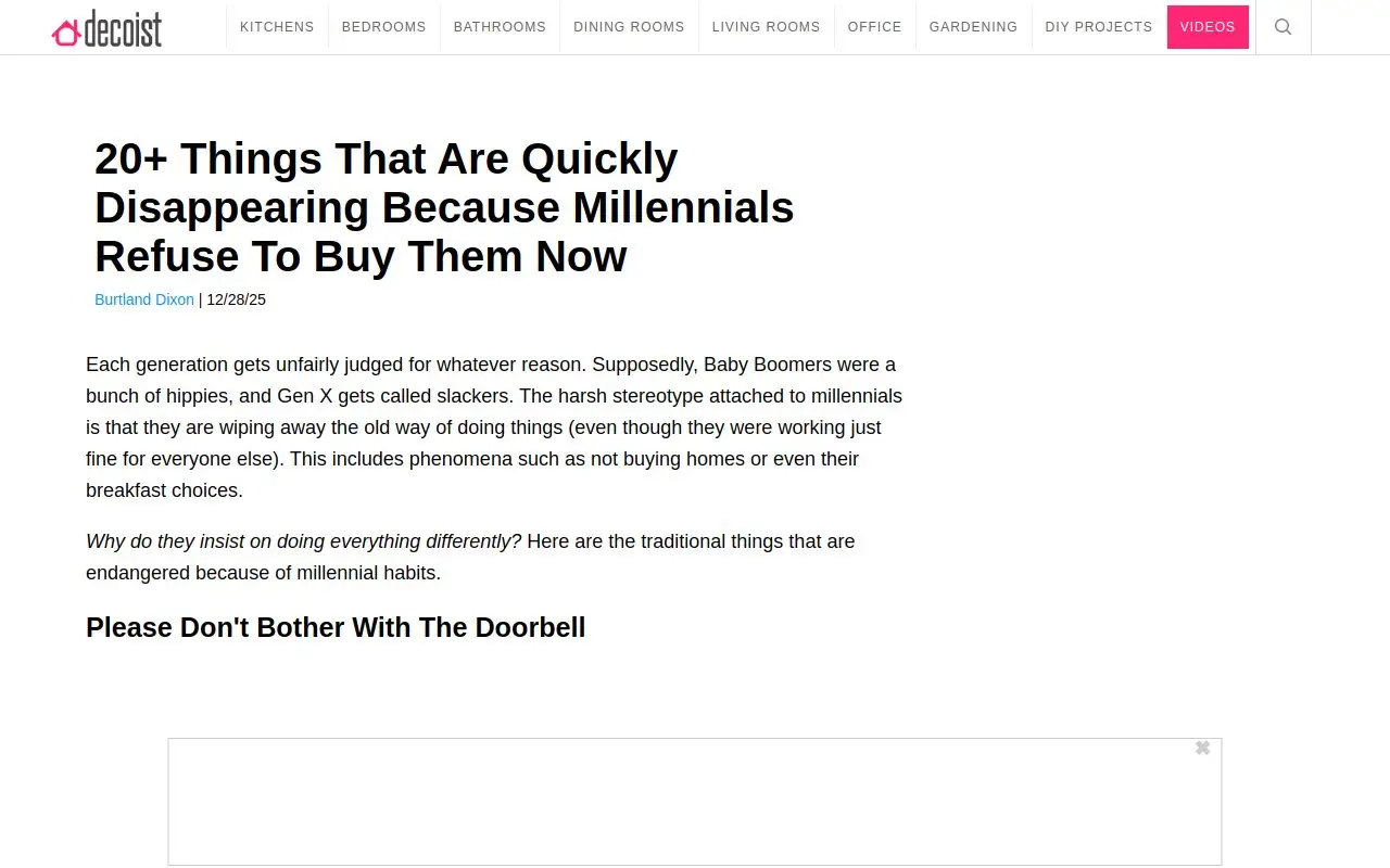 Landing page screenshot