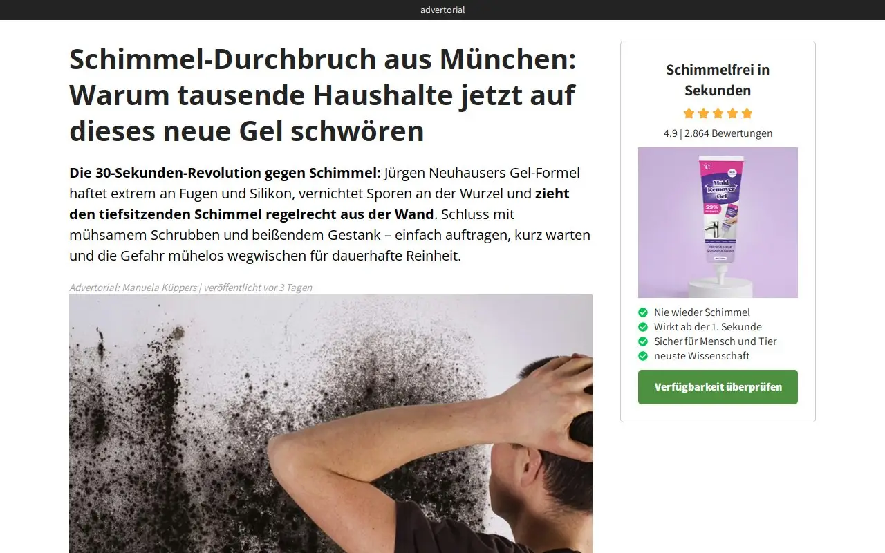 Landing page screenshot
