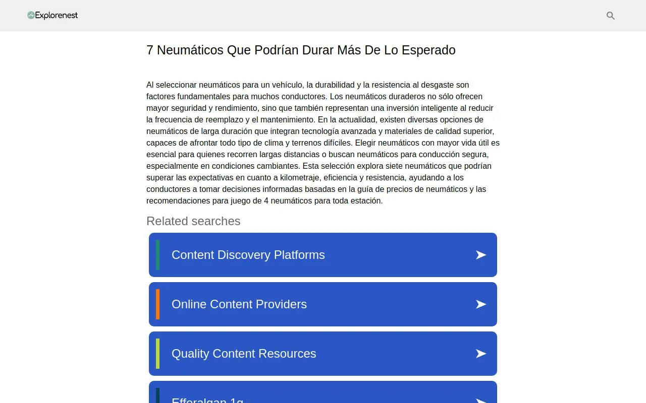 Landing page screenshot