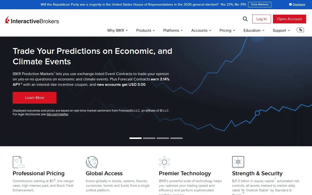 Landing page screenshot
