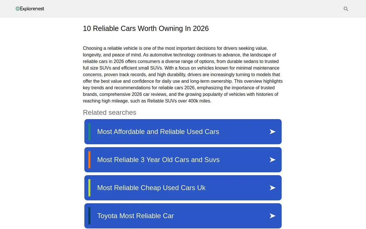 Landing page screenshot