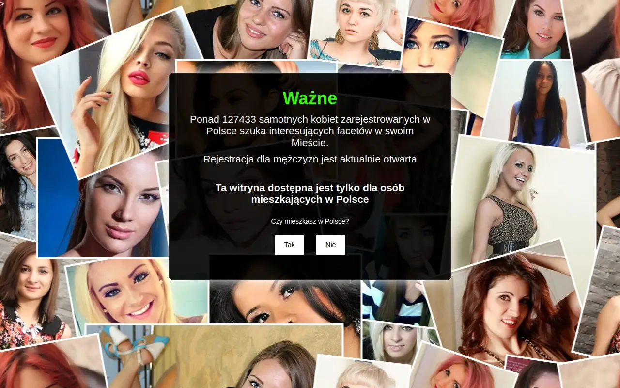 Landing page screenshot