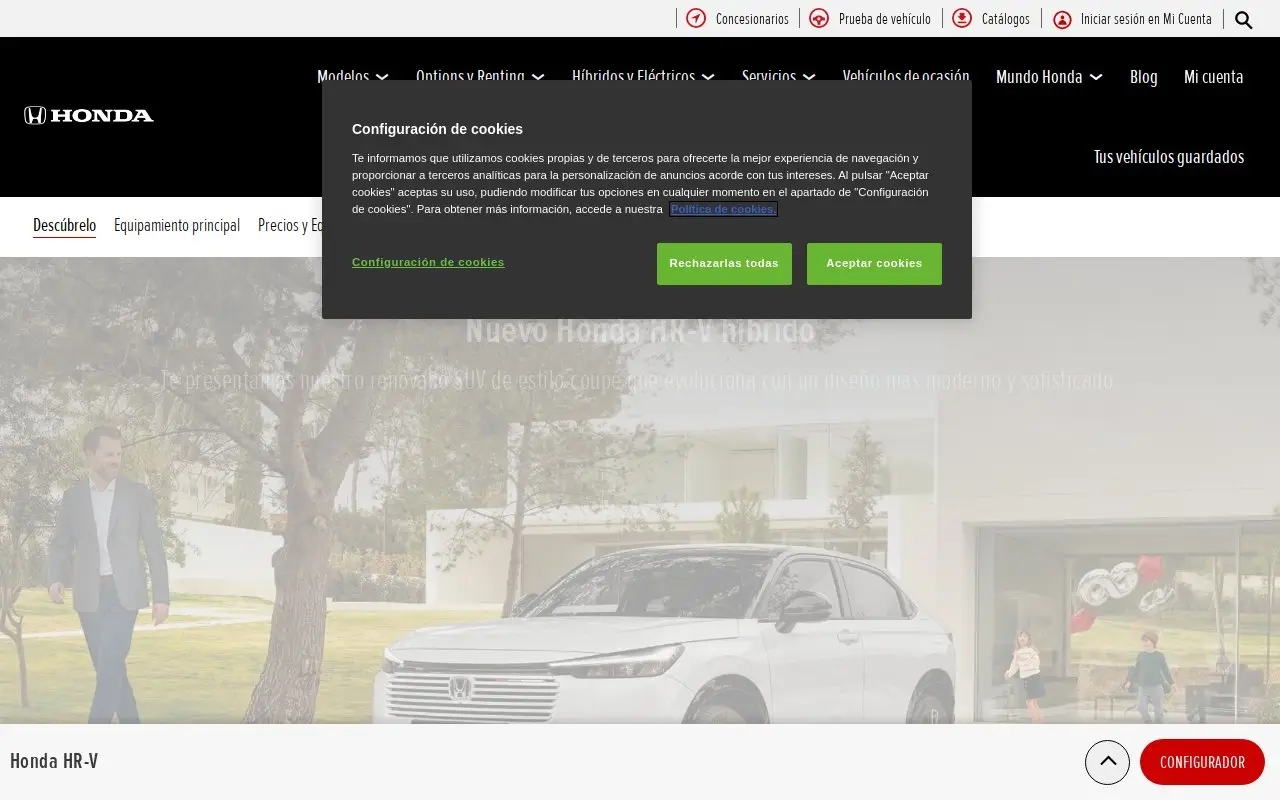 Landing page screenshot
