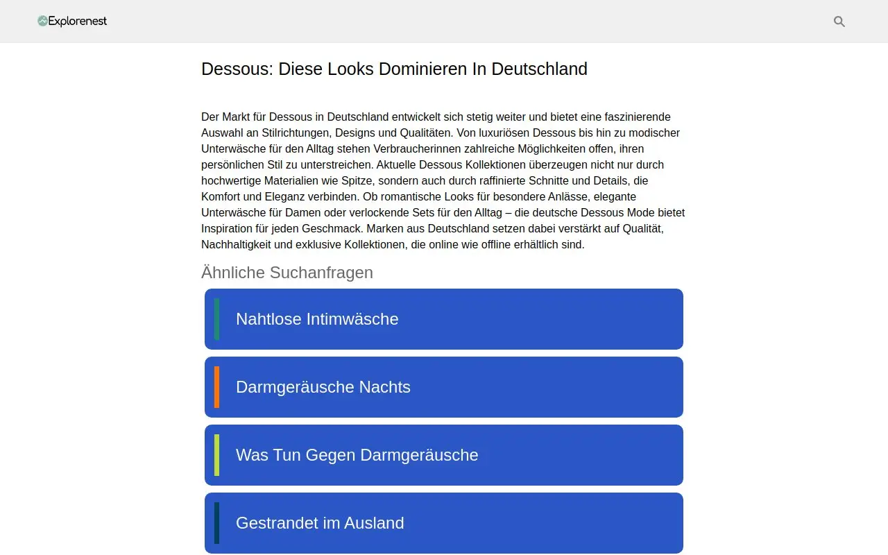 Landing page screenshot