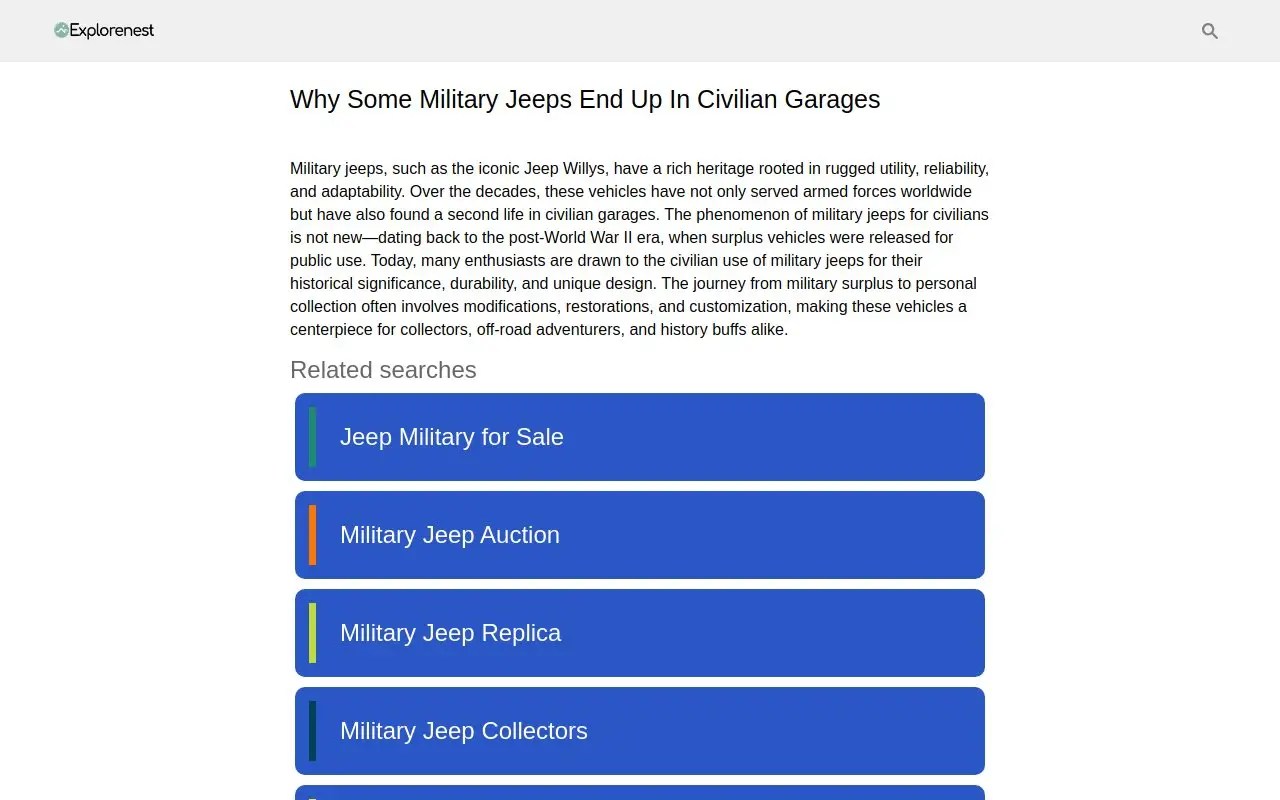 Landing page screenshot