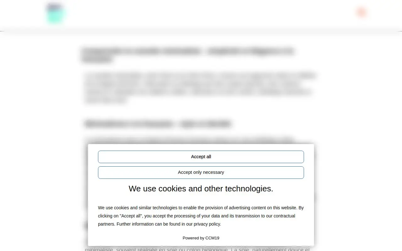 Landing page screenshot
