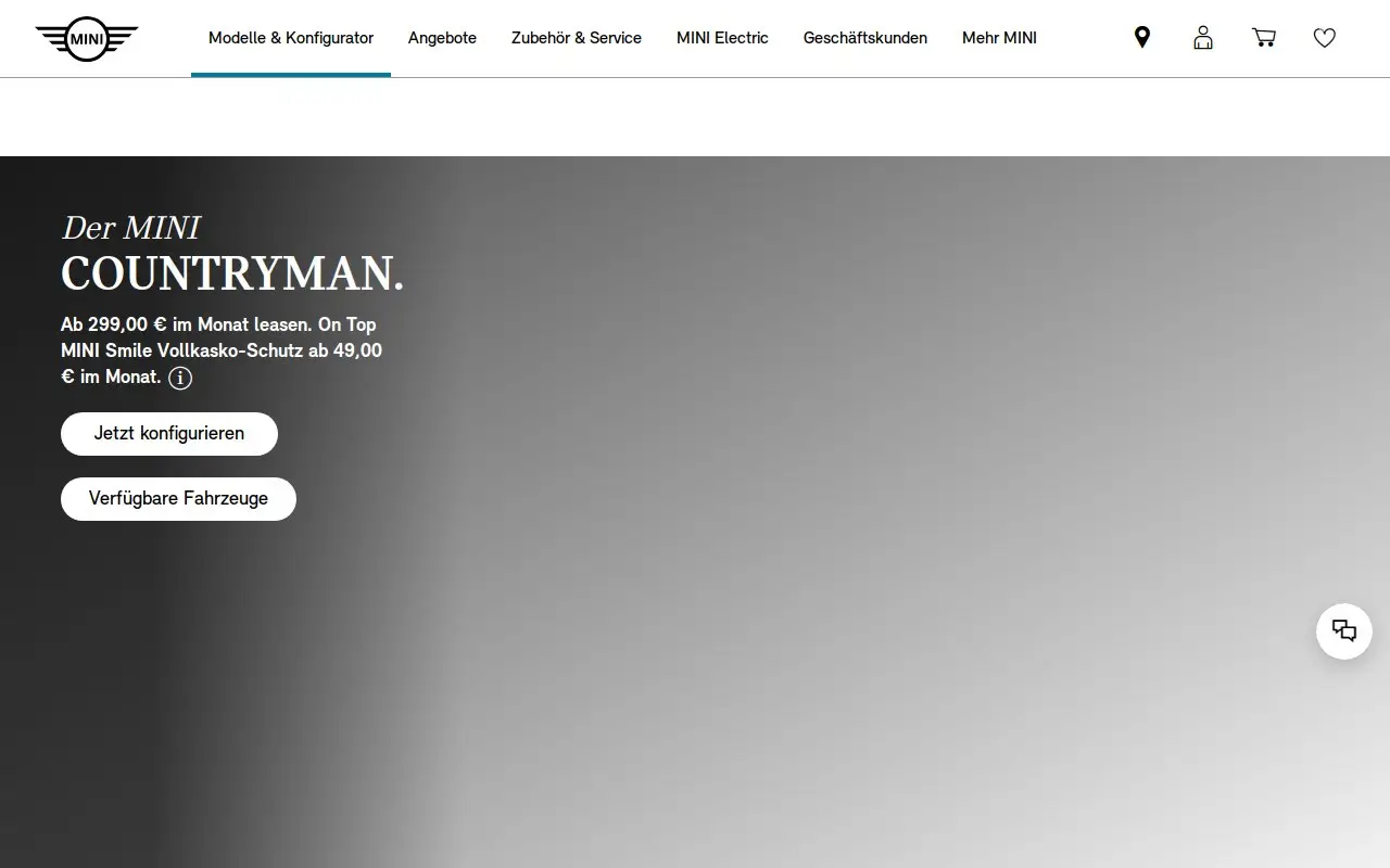 Landing page screenshot