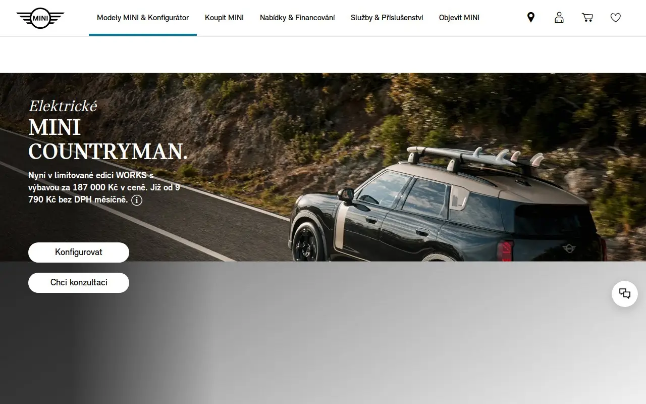 Landing page screenshot