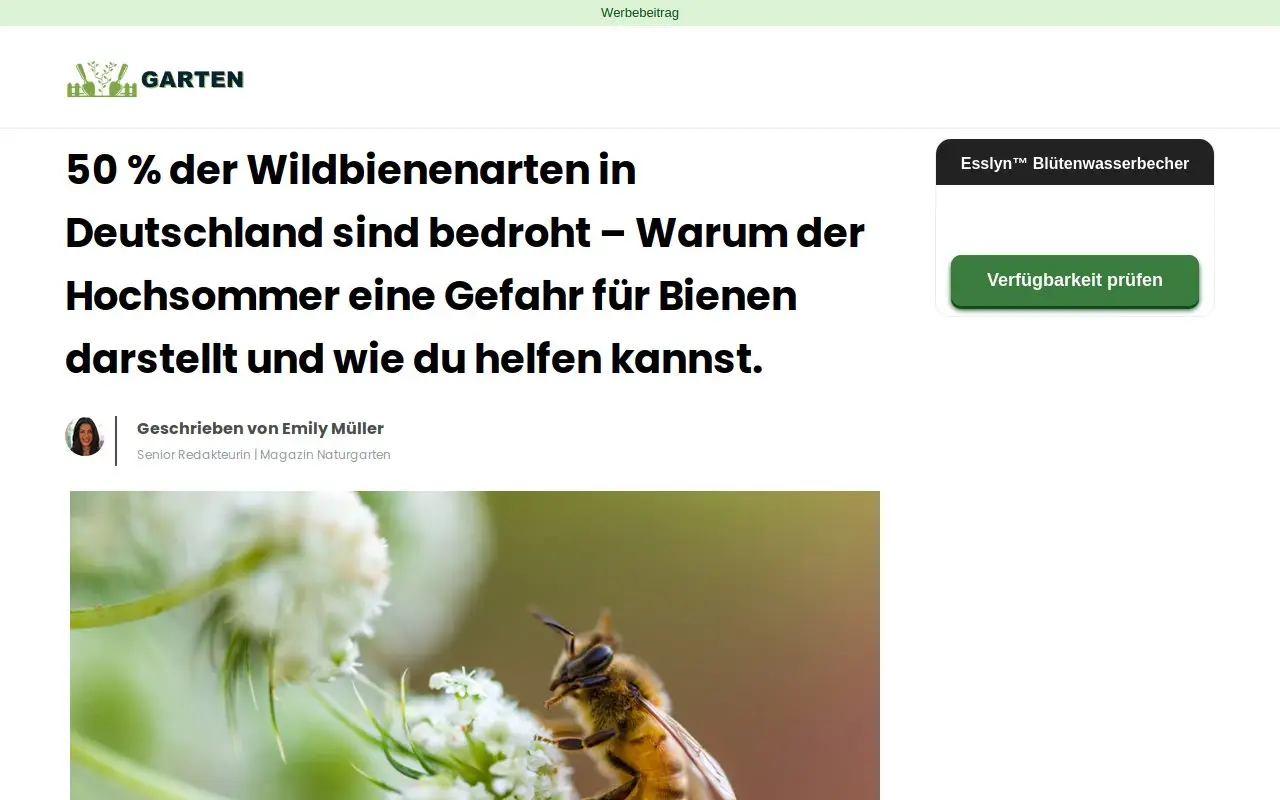 Landing page screenshot