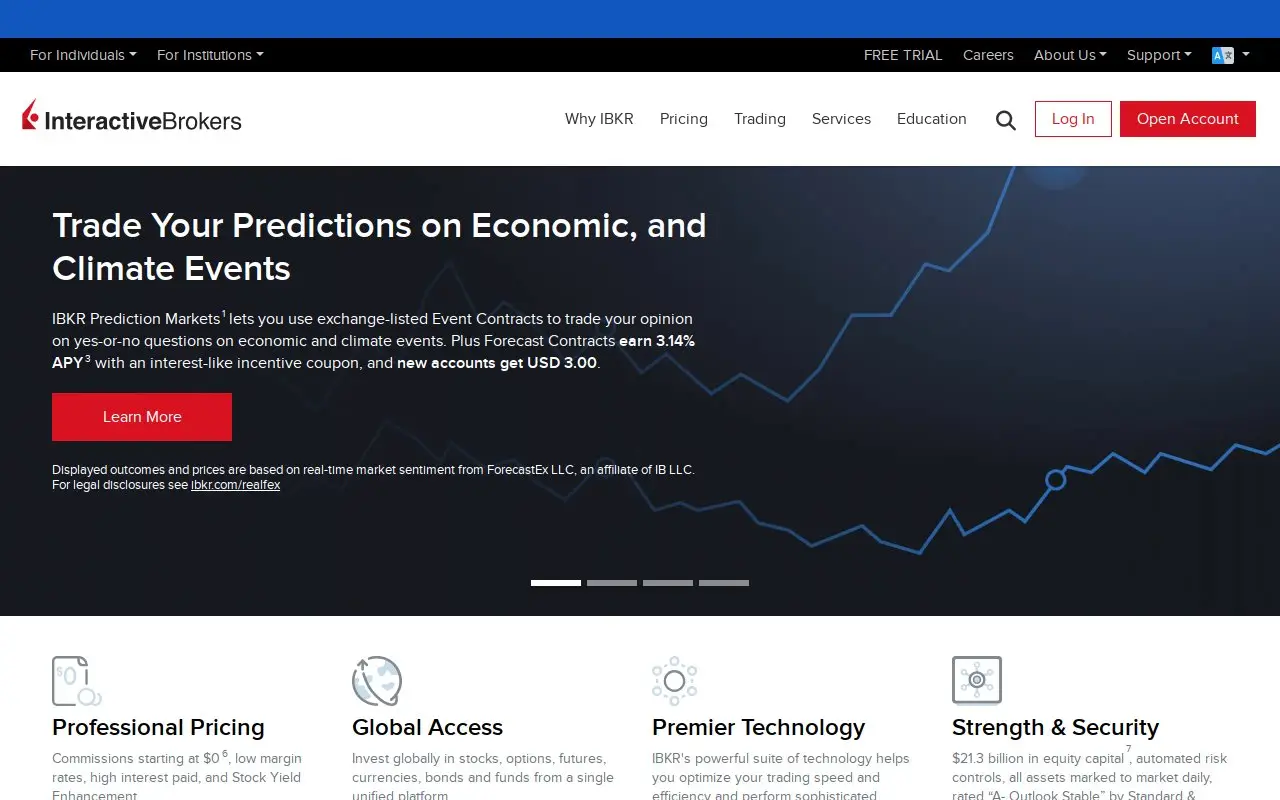 Landing page screenshot