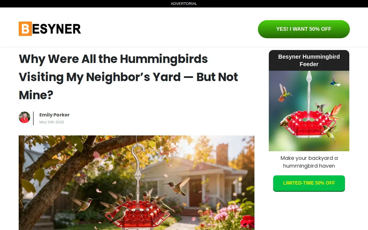 Landing page screenshot