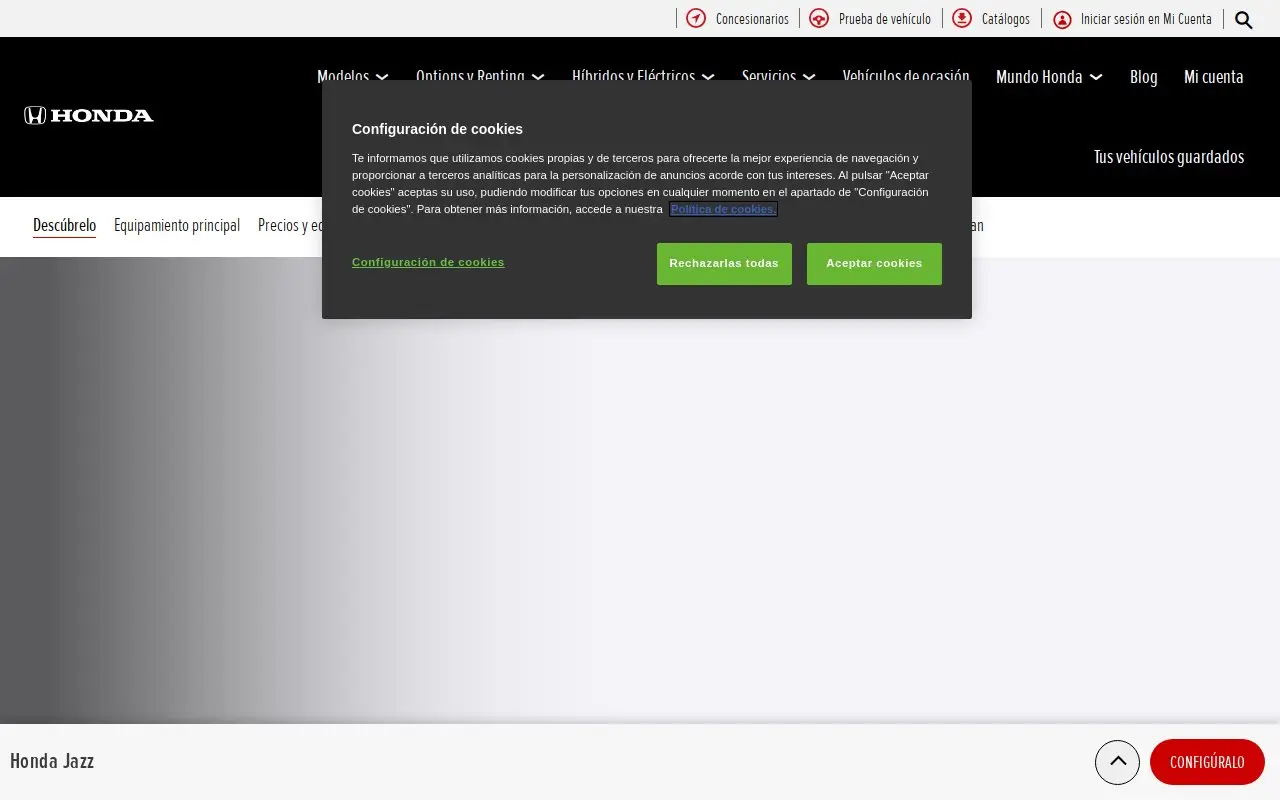 Landing page screenshot