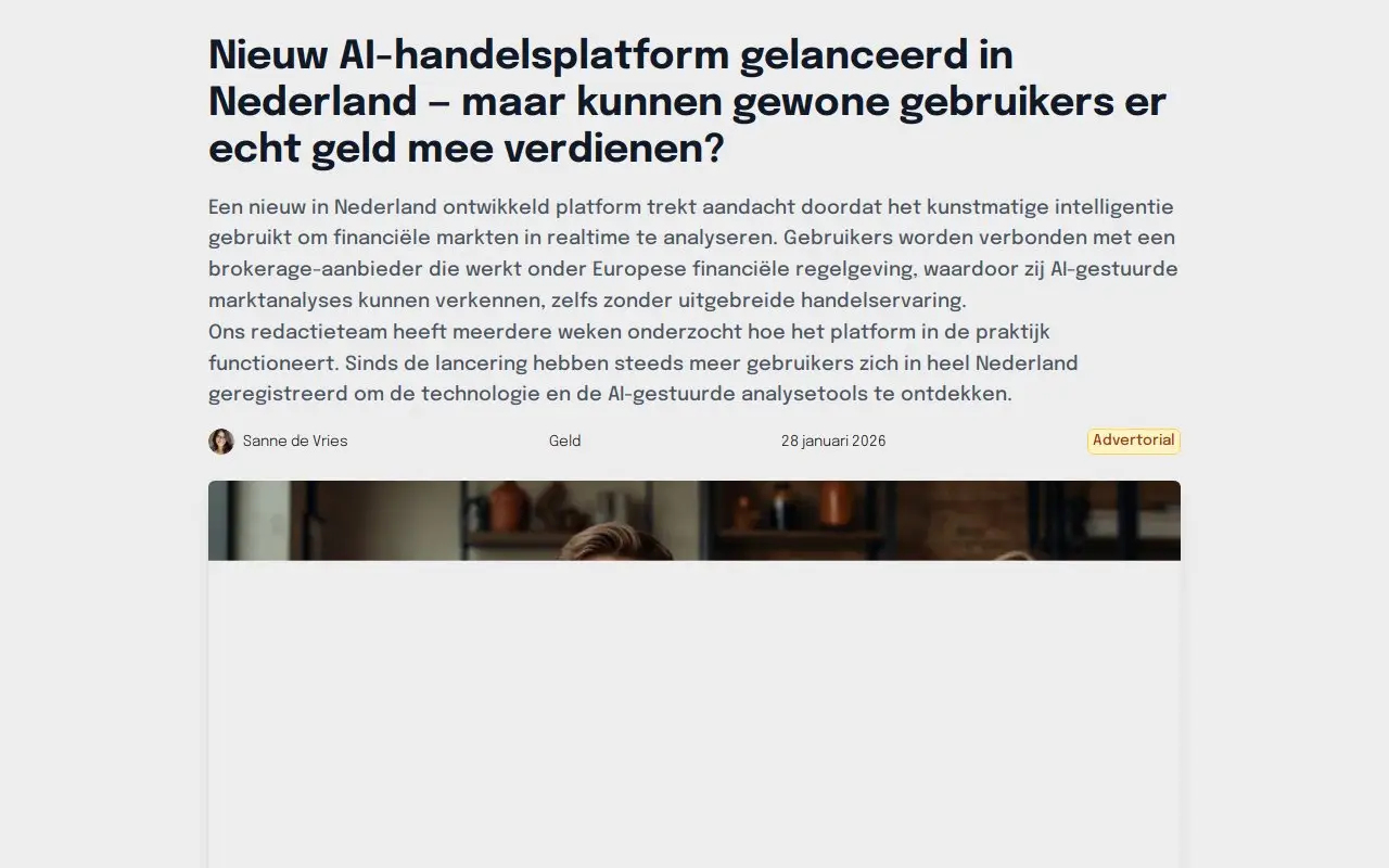 Landing page screenshot