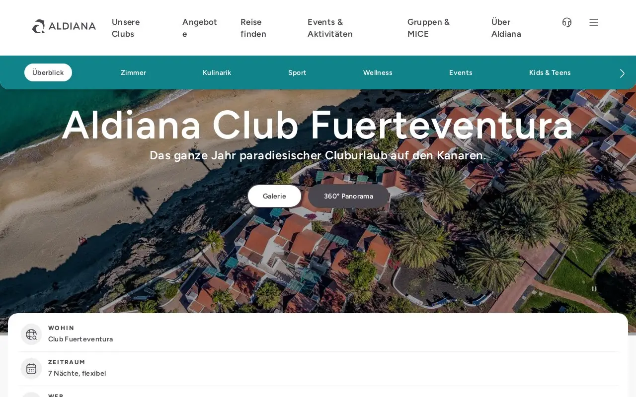 Landing page screenshot