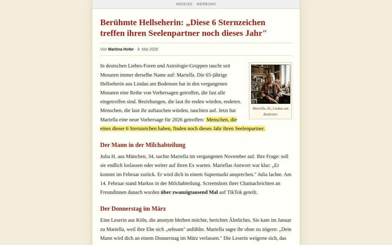 Landing page screenshot