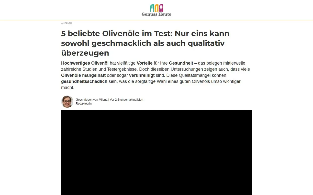 Landing page screenshot
