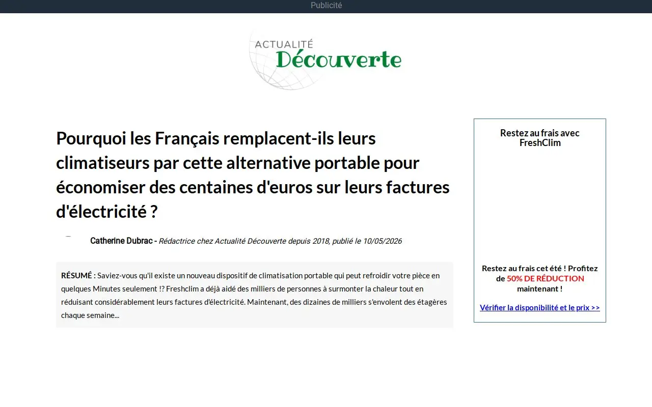 Landing page screenshot