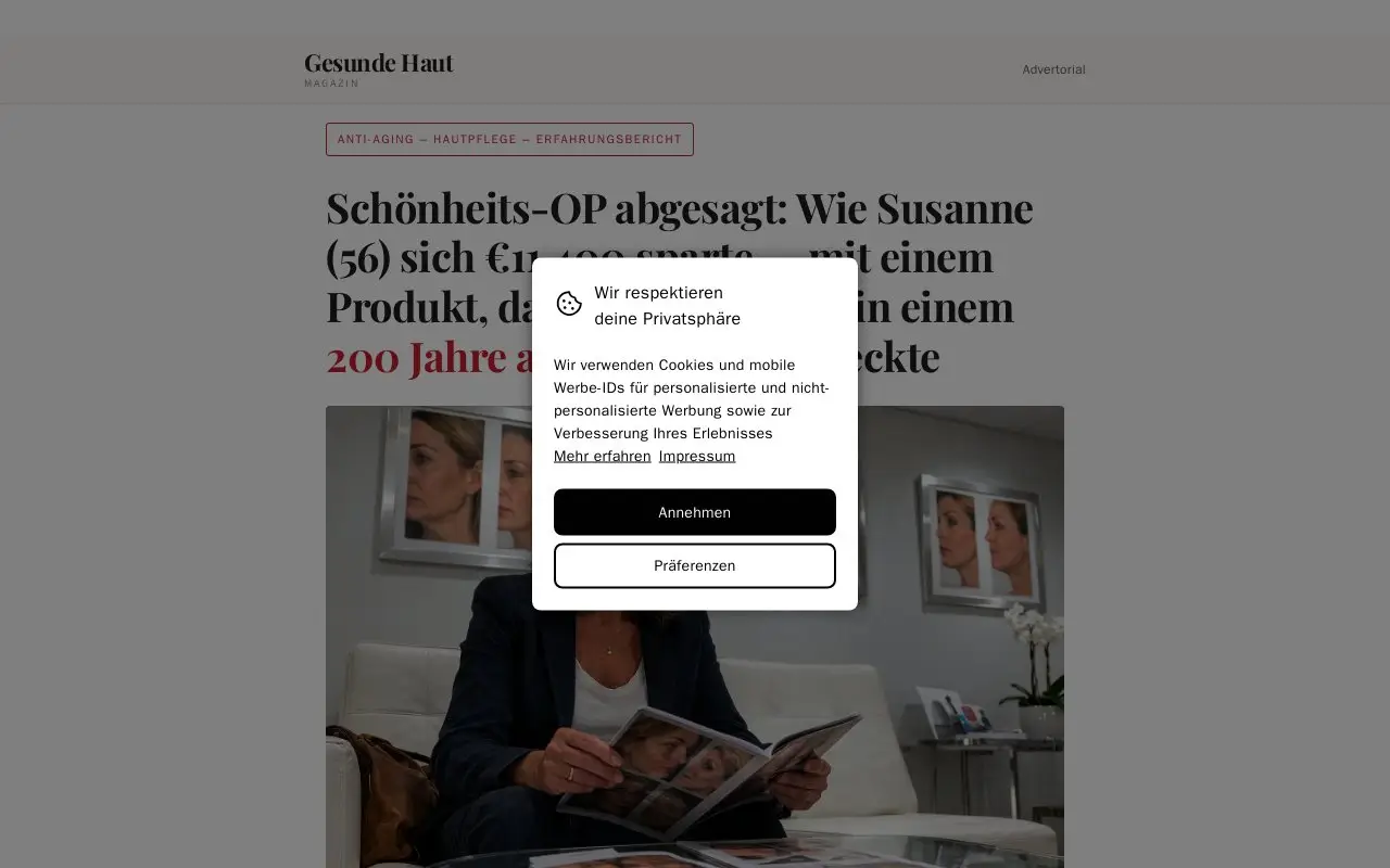 Landing page screenshot