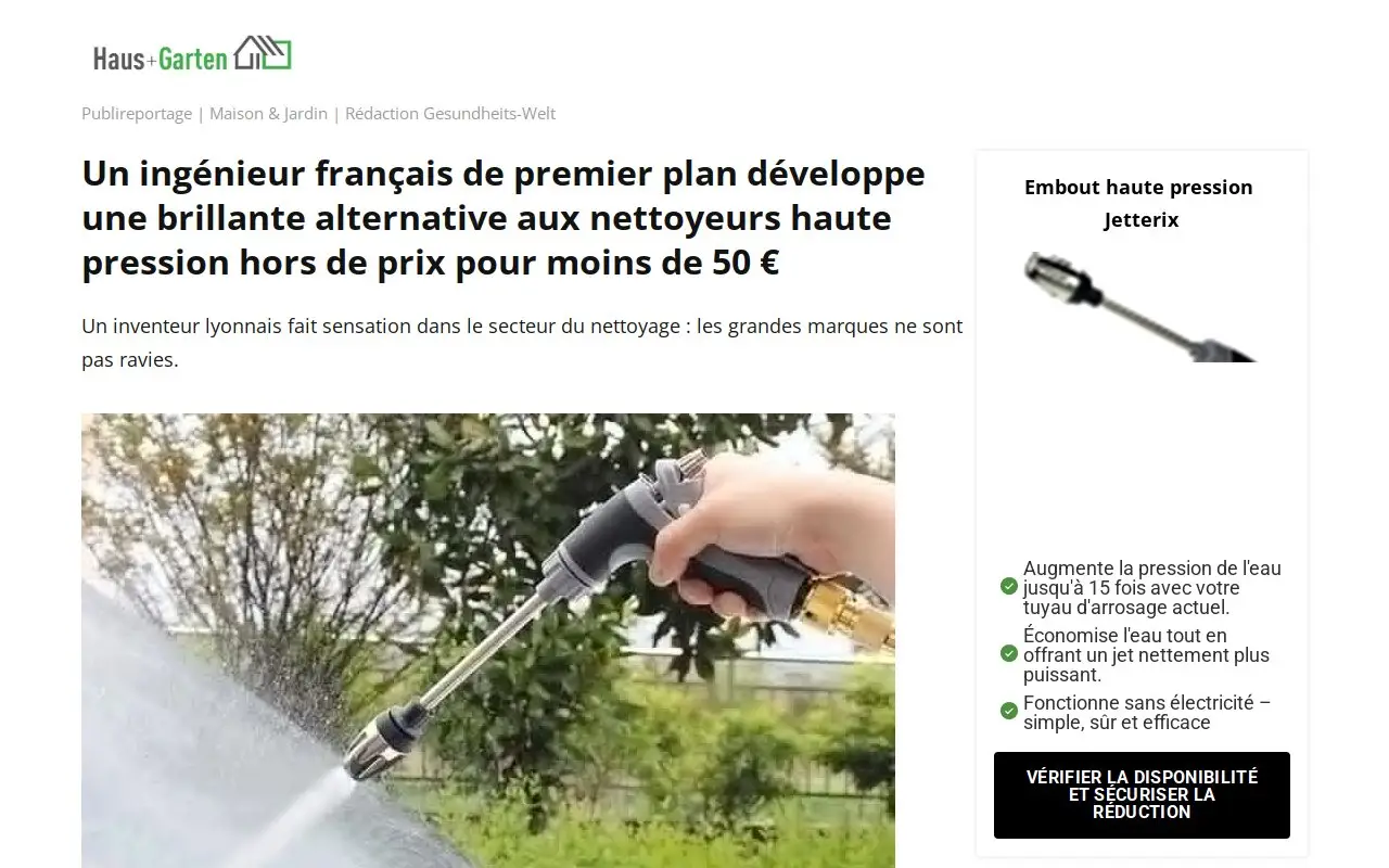 Landing page screenshot