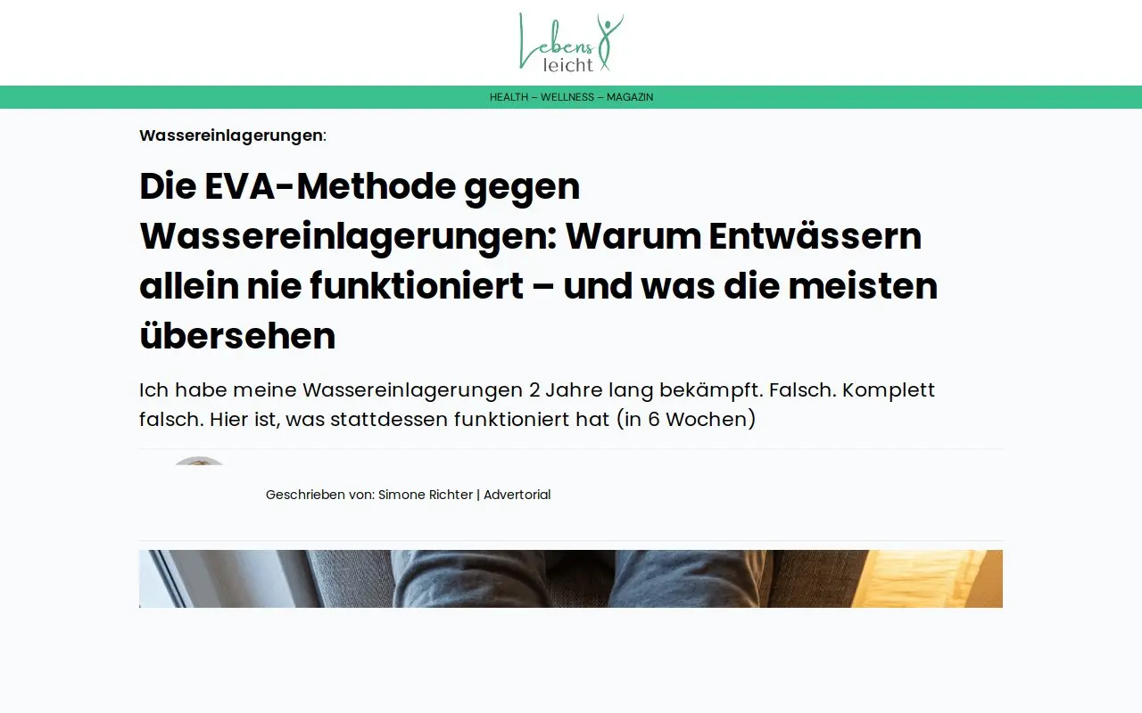 Landing page screenshot