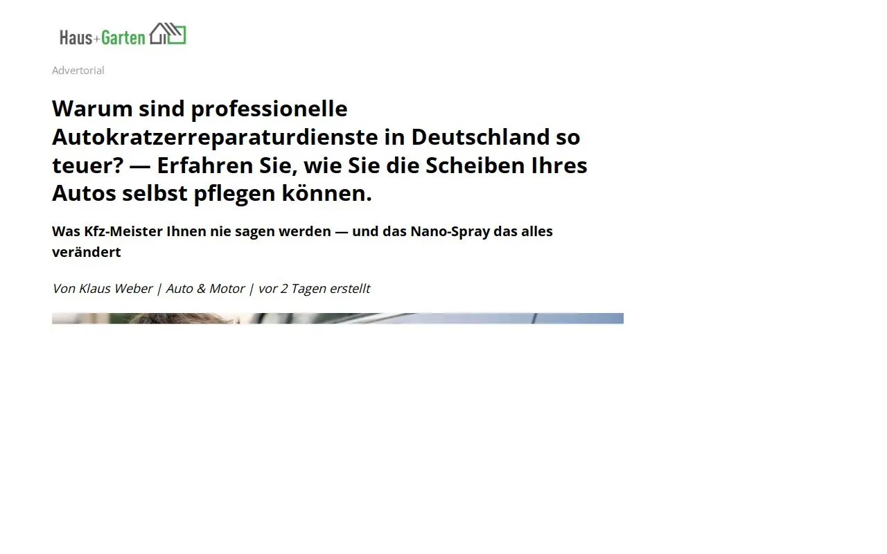 Landing page screenshot